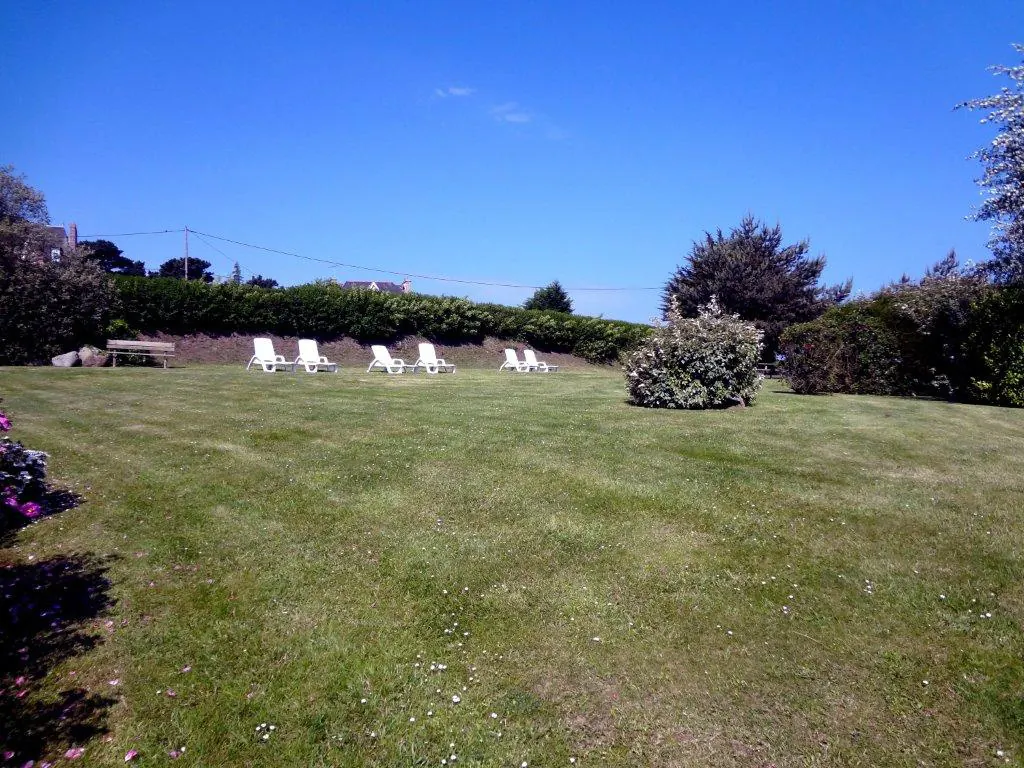 Shared garden with deckchairs