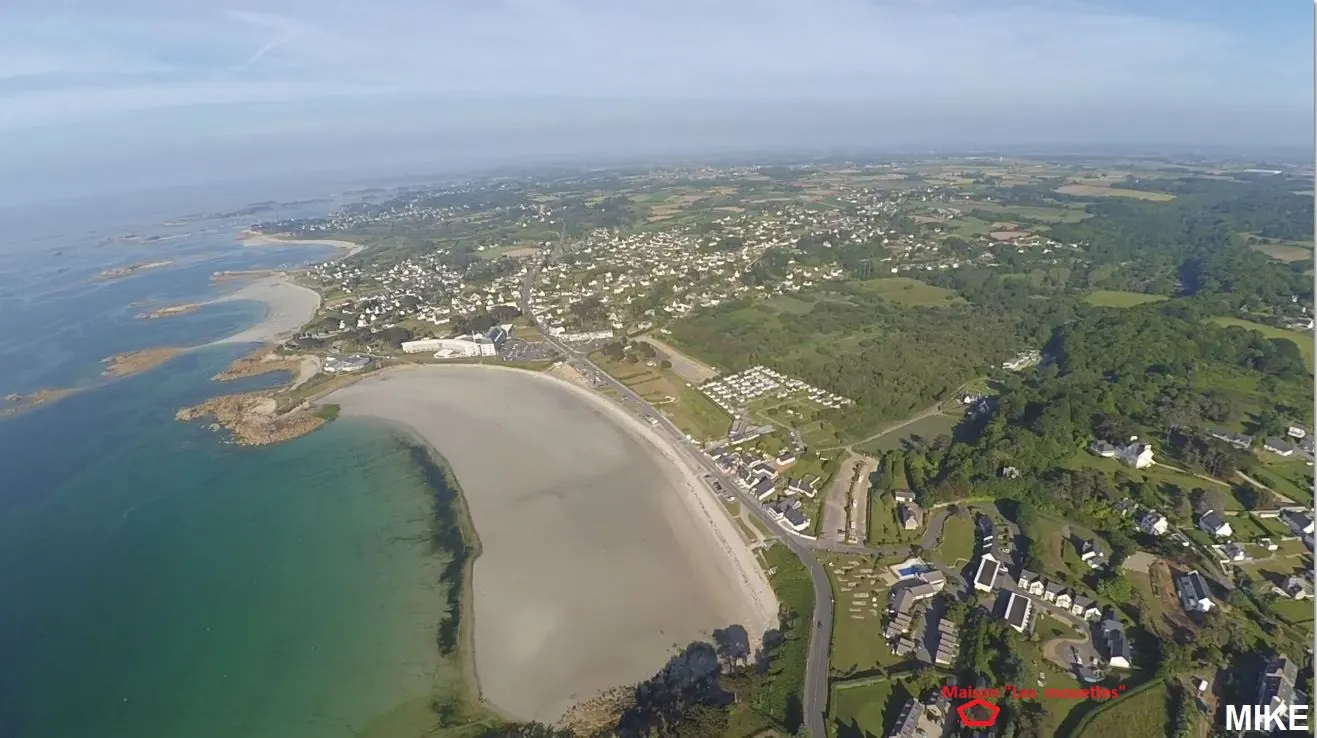 Aerial view of Trestel beach and the marsh
