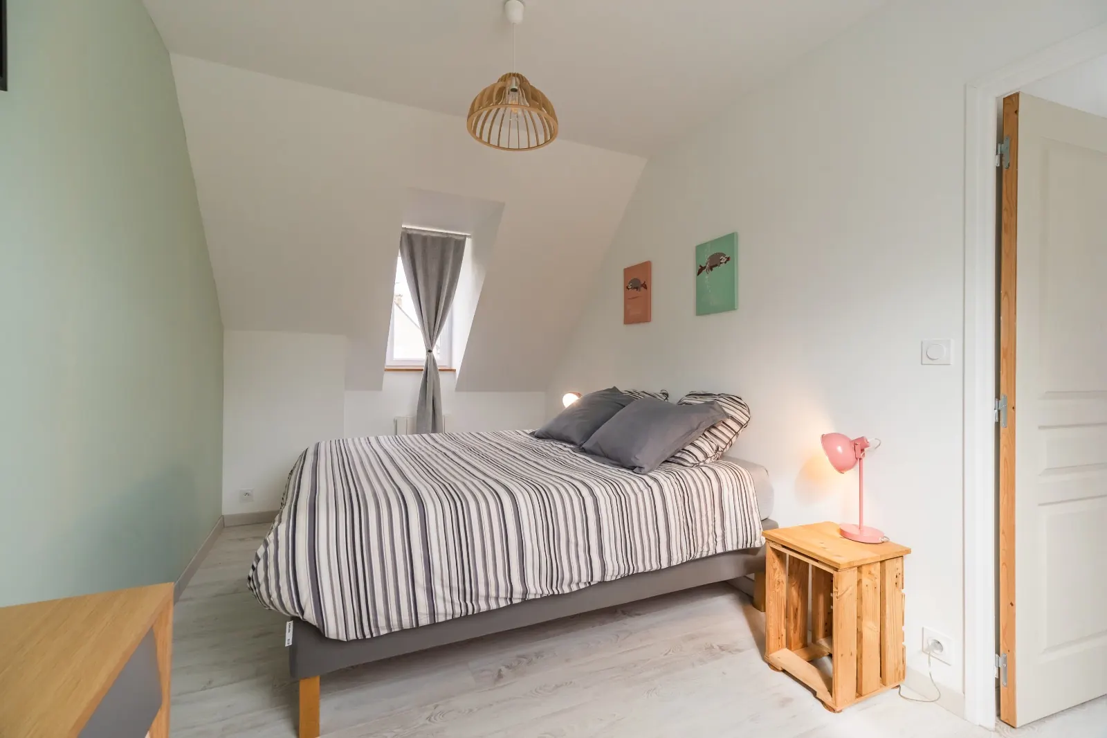 Main bedroom under the eaves with double bed