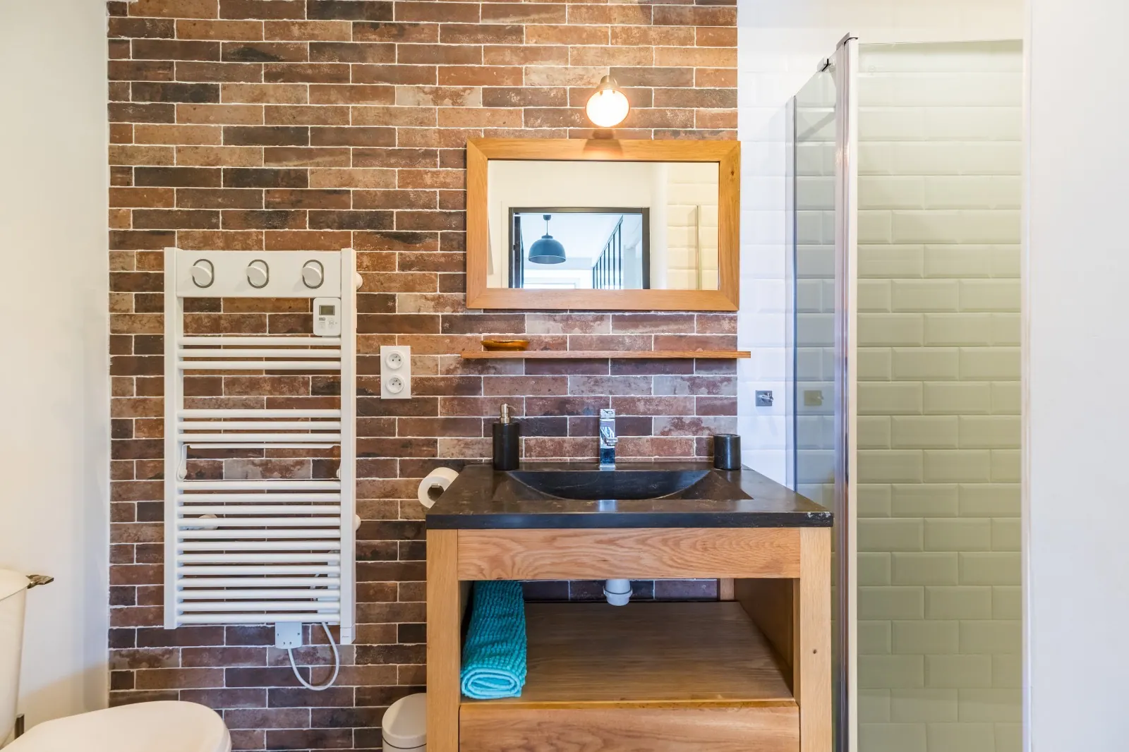 Shower room with toilet