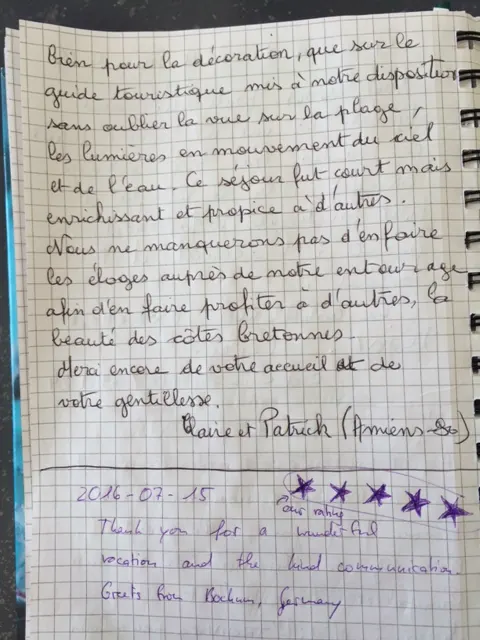 Avis manuscrit de Claire et Patrick