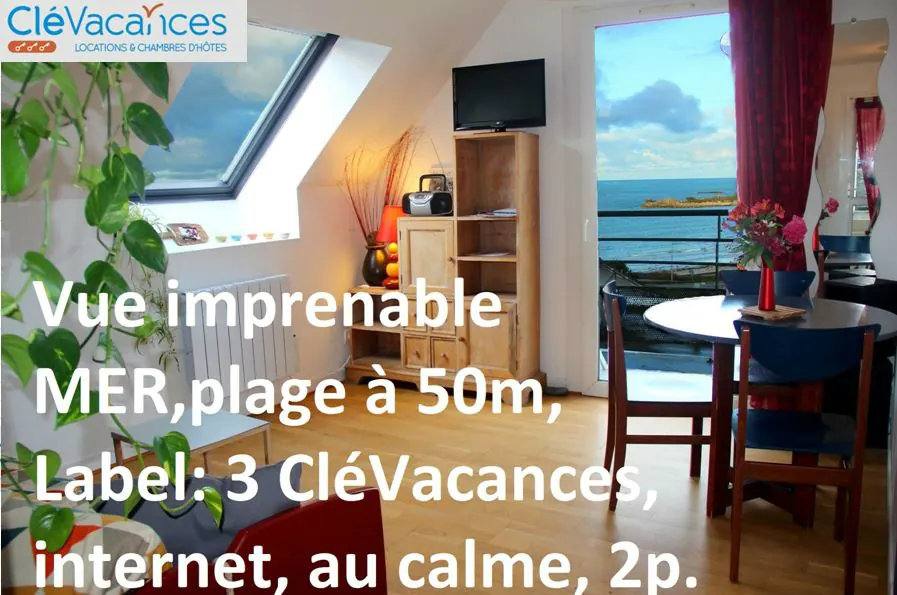 Living room with panoramic sea view